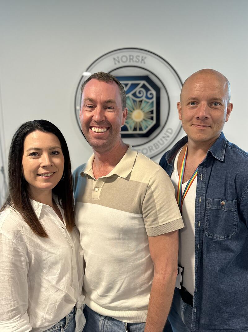 Fylkesnestleder i Trøndelag, Randi Wågheim, påtroppende administrativ leder, Knut Jørgen H. Rotabakk og fylkesleder i Trøndelag, Kenneth Sandmo Grip