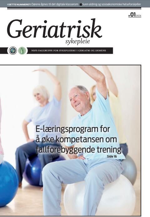 Forside av tidsskriftet Geriatrisk sykepleie 1/24