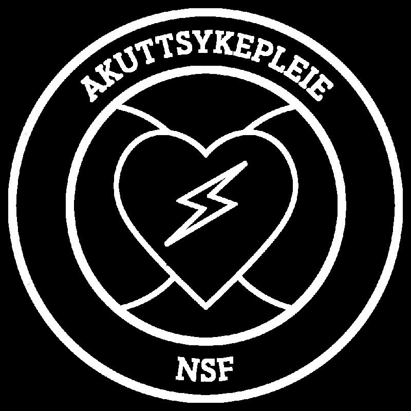 Logo sort/hvit akuttsykepleie NSF