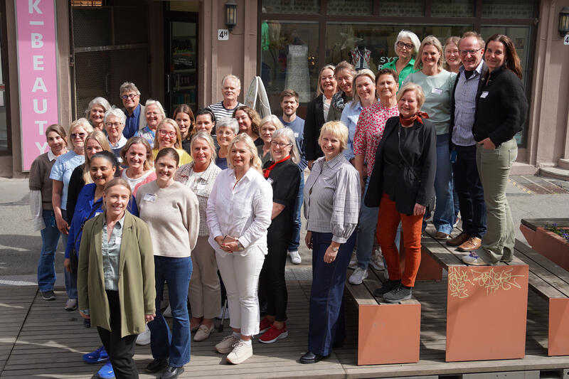 Gruppebilde av deltakerne på avslutningssamlingen for Mentorprogram for sykepleierledere