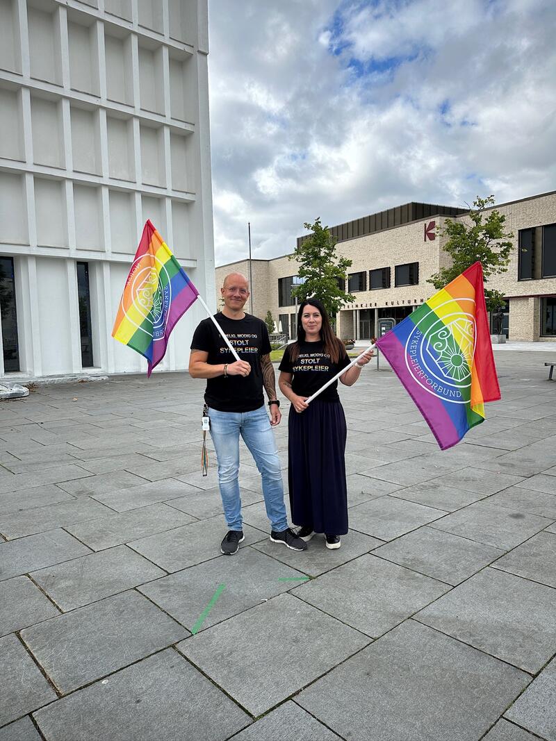 Fylkesleder i Trøndelag Kenneth Sandmo Grip og fylkesnestleder Randi Wågheim